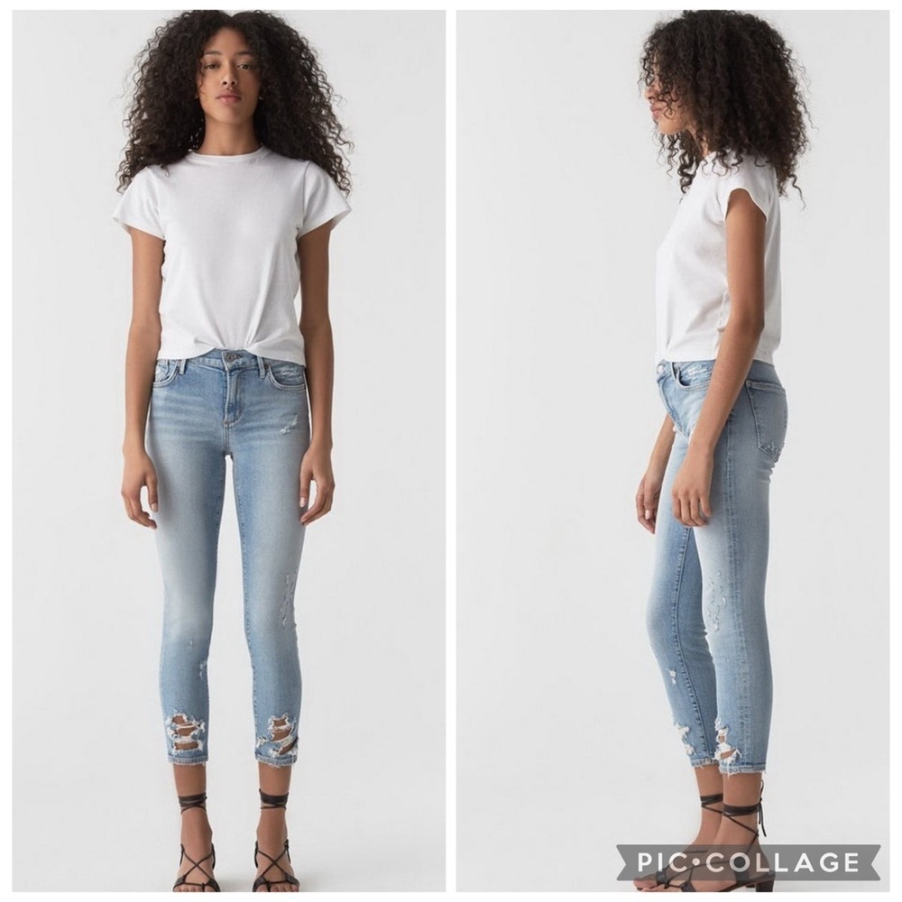 AGOLDE Sophie Crop Jean With Chewed Hem and Waistband size 24